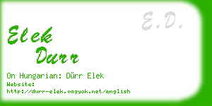 elek durr business card