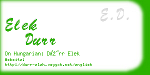 elek durr business card